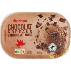 Glace au chocolat copeaux de chocolat noir 500g