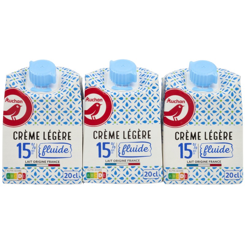 Crème fluide légère UHT 15%MG 3x20cl