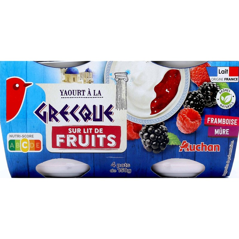Yaourt à la Grecque sur Lit de Fruits 4x150g