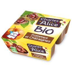 Bio Compote pommes et chataîgnes 4x95g