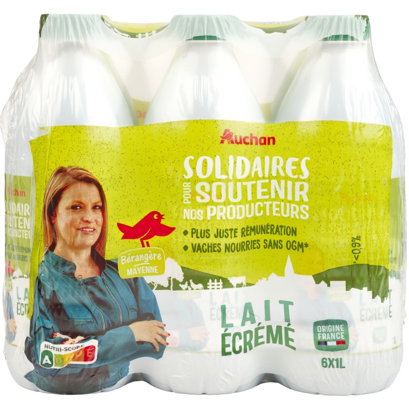 CULTIVONS LE BON Lait UHT Ecrémé Equitable 6x1l