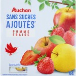 Compote pomme fraise sans sucres ajoutés 4x100g