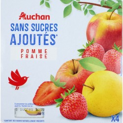 Compote pomme fraise sans sucres ajoutés 4x100g