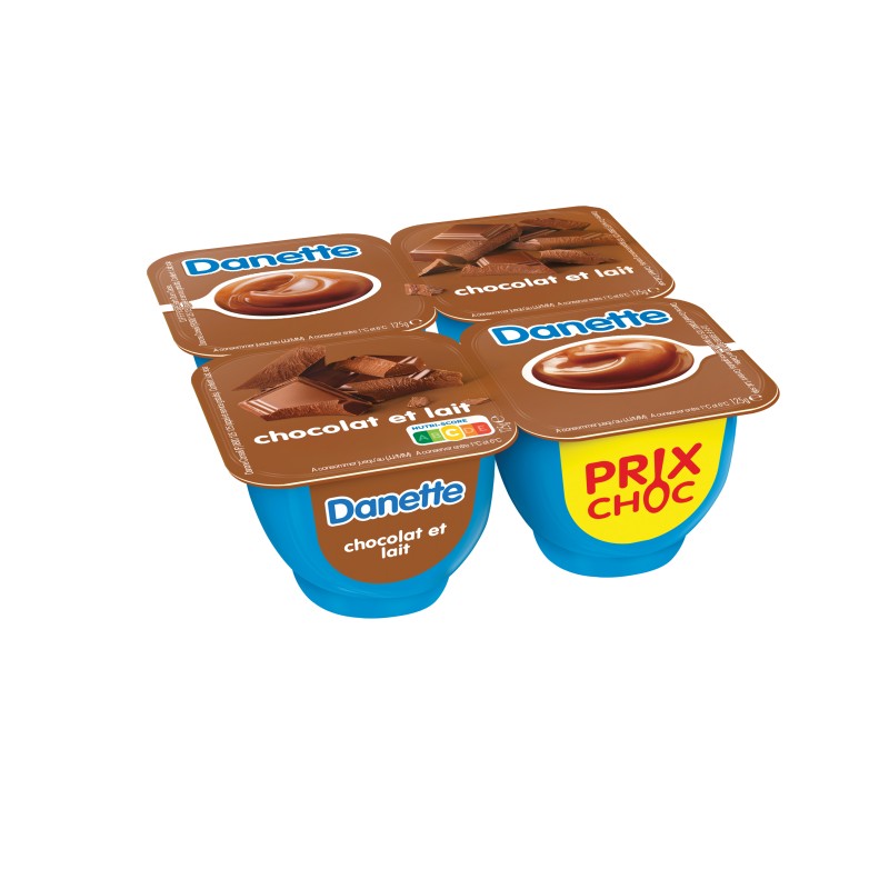 Crème dessert chocolat et lait 4x125g