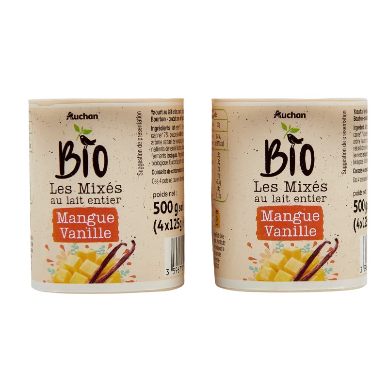 Yaourt Mixés Mangue Vanille 4x125g