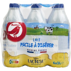 Lait Demi-Ecrémé sans Lactose 6x1l