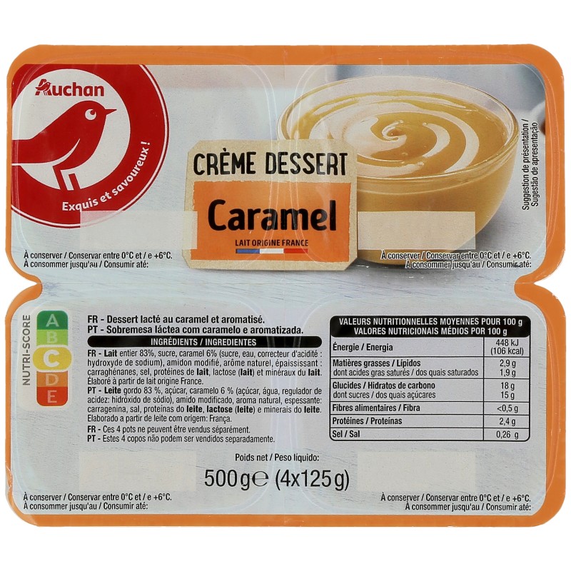 Crème dessert caramel 4x125g