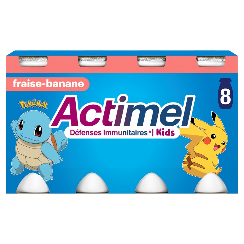 Yaourt à Boire Fraise Banane 8x100g