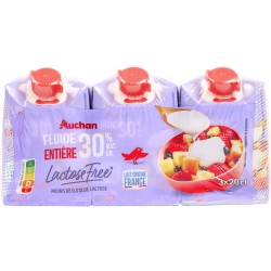 Crème fluide entière 30%mg sans lactose 3x20cl