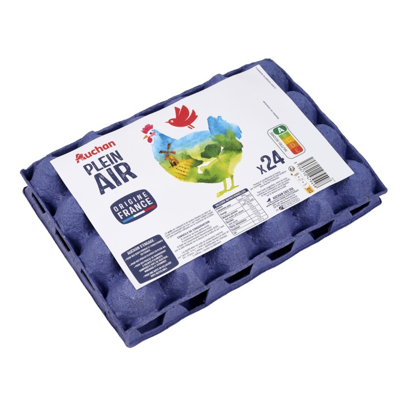 Oeufs de poules élevées en plein air x24