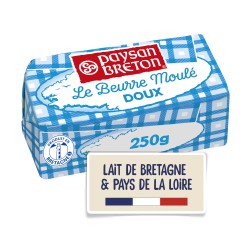 Le beurre moulé doux 82%MG 250g