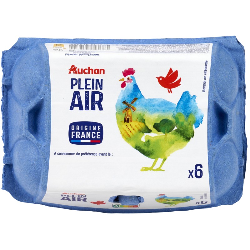 Oeufs de poules élevees en plein air x6