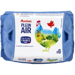 Oeufs de poules élevees en plein air x6