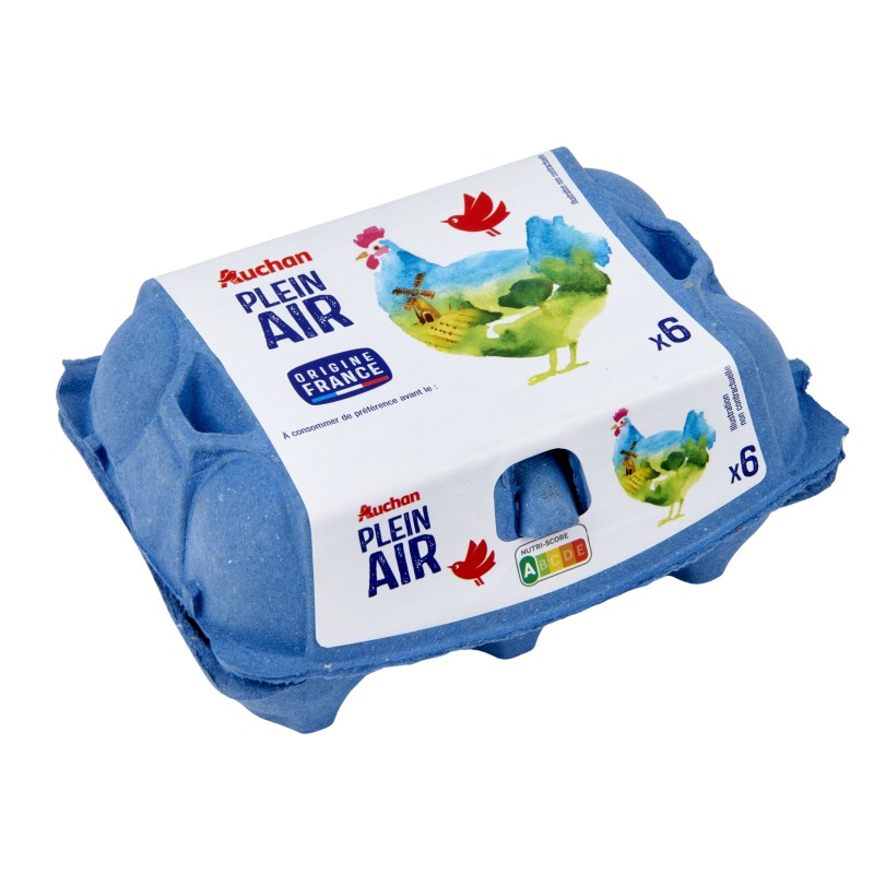 Oeufs de poules élevees en plein air x6