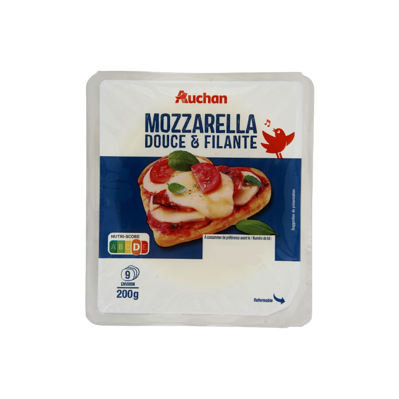 Mozzarella 9 tranches 200g