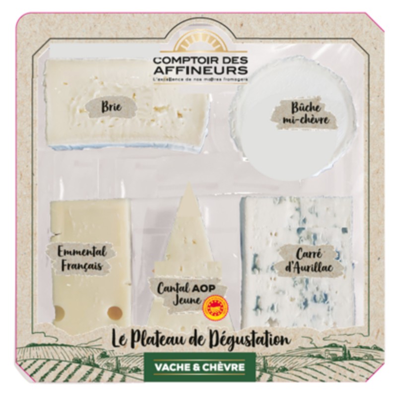 Plateau de dégustation 5 fromages 400g