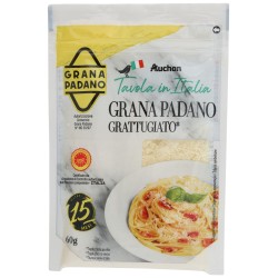 Fromage grana padano 15 mois d'affinage AOP râpé 60g