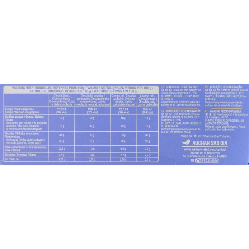 Assortiment de mini bâtonnets glacés x8 258g