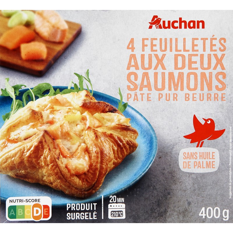 Feuilletés aux 2 saumons x4 400g