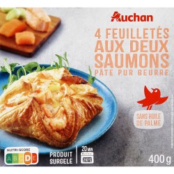 Feuilletés aux 2 saumons x4 400g