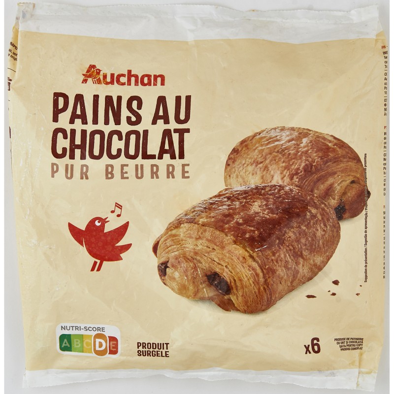 Pains au chocolat pur beurre x6 450g
