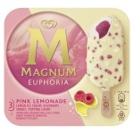 Glace bâtonnet limonade rose citron framboise euphoria x3 208g