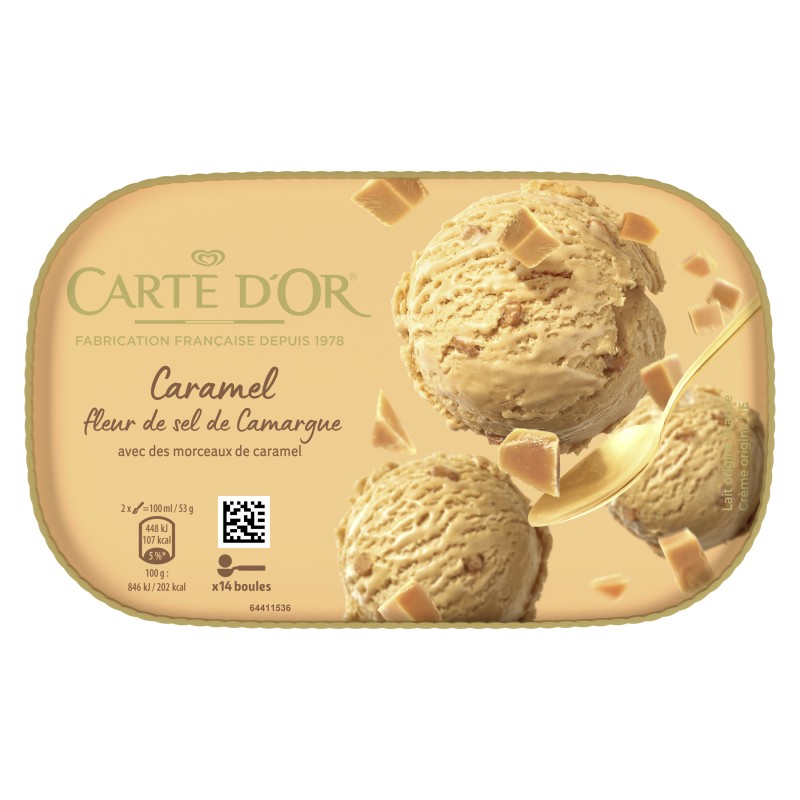 Crème glacée caramel fleur de sel de camargue 373g