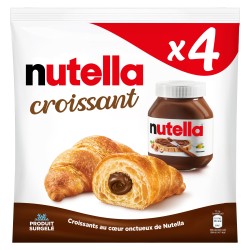 Croissant fourrée à la pâte à tartiner aux noisettes et au cacao x4 340g