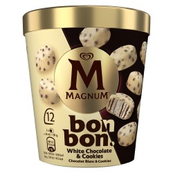 Bonbons glacés chocolat blanc et cookie x12 168g