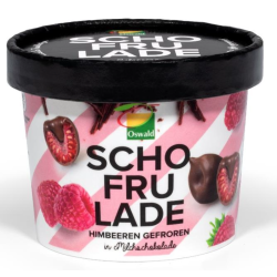 Framboises glacées au chocolat au lait 130g