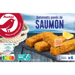 Bâtonnets Panés de Saumon x6 360g