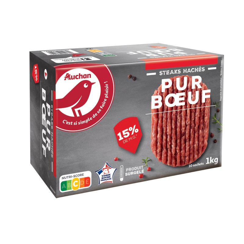Steaks Hachés 15%MG x10 1kg