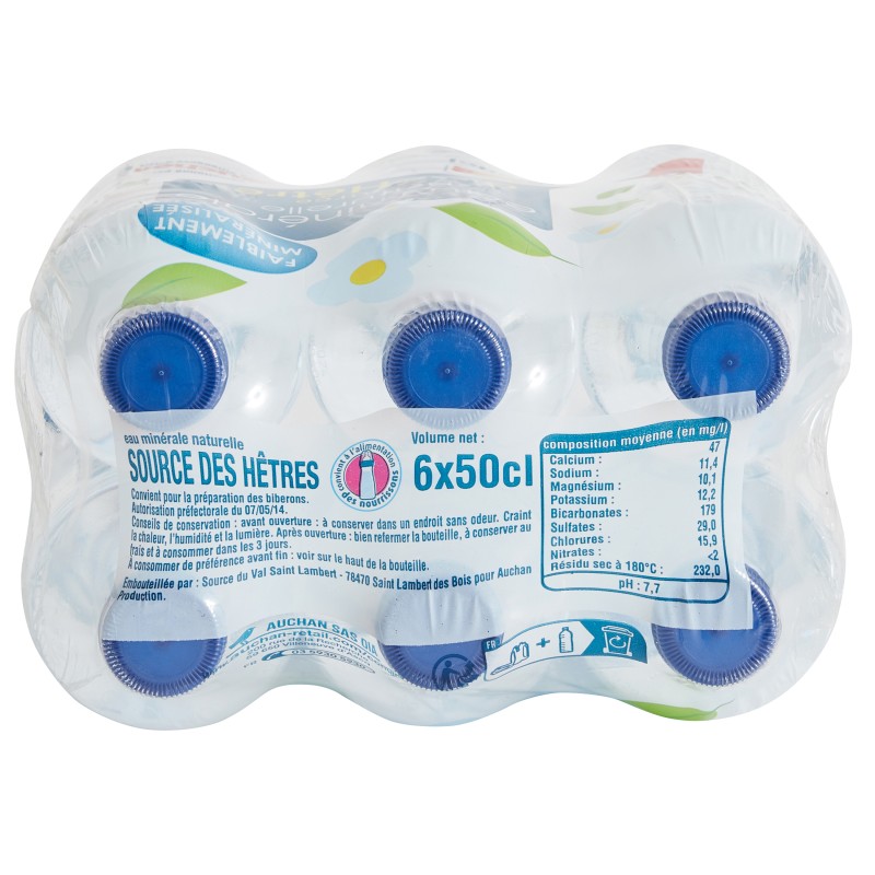 Eau minérale naturelle 6x50cl