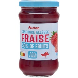 Confiture allégée de fraise 50% de fruits 340g