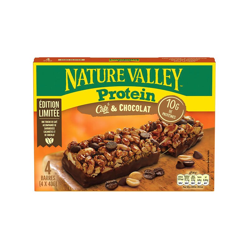 Barres protéinées a la cacahuète café et chocolat 4x40g