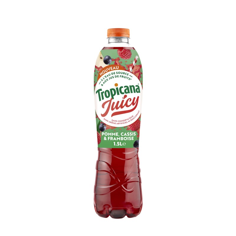 Boisson aux jus de fruits juicy saveur pomme cassis framboise 1.5l