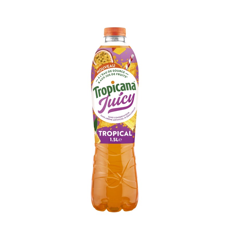 Boisson aux jus de fruits juicy saveur tropical 1.5l