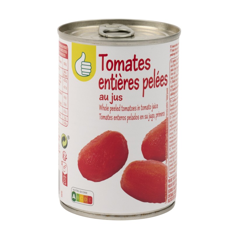 Tomates Entières Pelées au Jus 238g