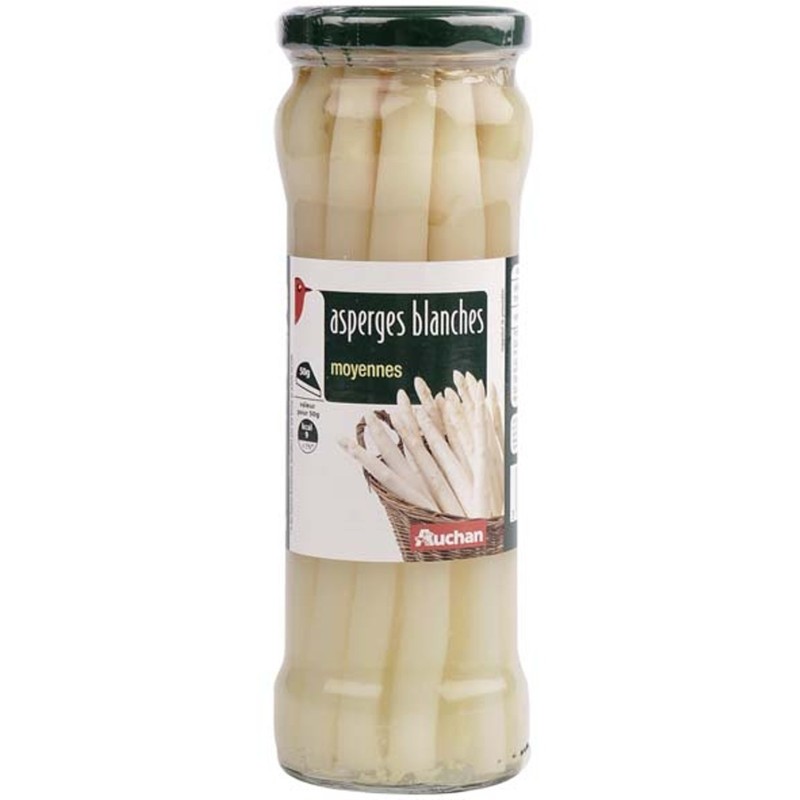 Asperges blanches moyennes 205g