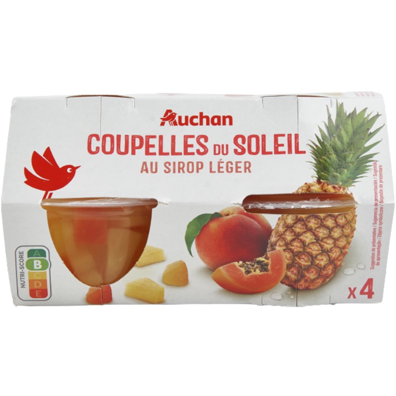 Coupelles du Soleil au  Sirop Léger