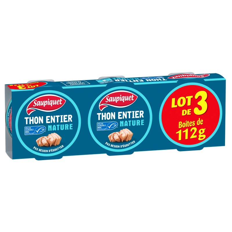Thon Entier Nature 3x112g