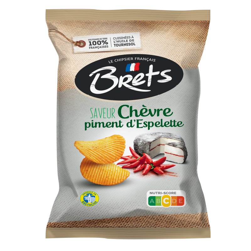 Chips Ondulées Saveur Chèvre et Piment d'Espelette 125g