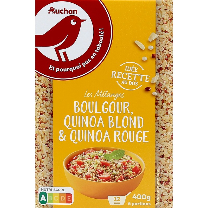 Boulgour, Quinoa Blond et Rouge Nature 400g