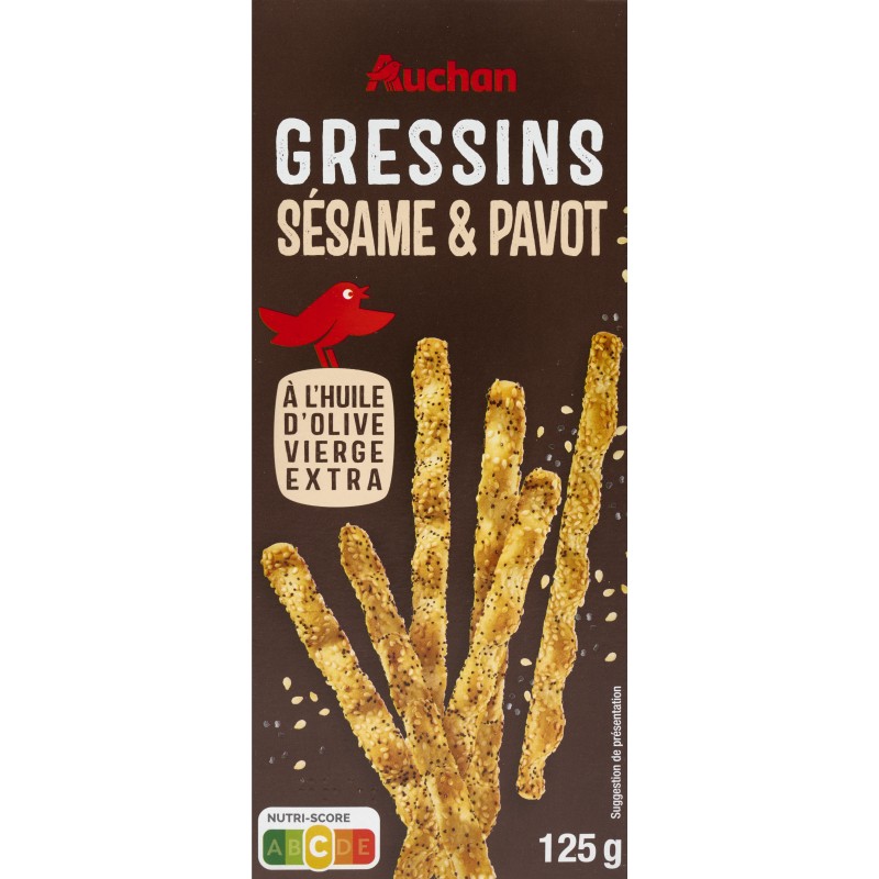 Gressins au Sésame Pavot 125g