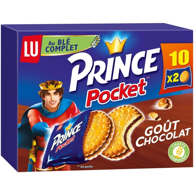 Biscuits fourrés au chocolat Pocket 10 sachets 400g