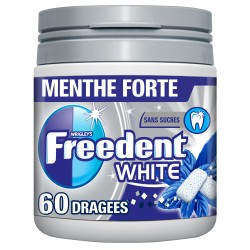 Chewing-gums menthe forte sans sucres boîte 60g