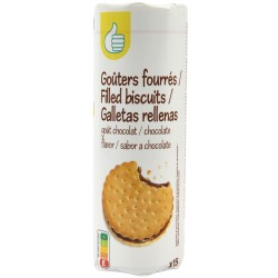 Goûters fourrés ronds au chocolat