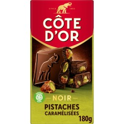 Chocolat Noir Pistaches Caramélisées 180g