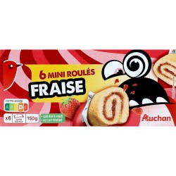 Mini Roulés Fraise x6 150g