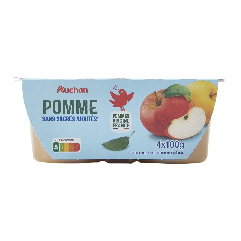 Compote de pomme sans sucres 4x100g